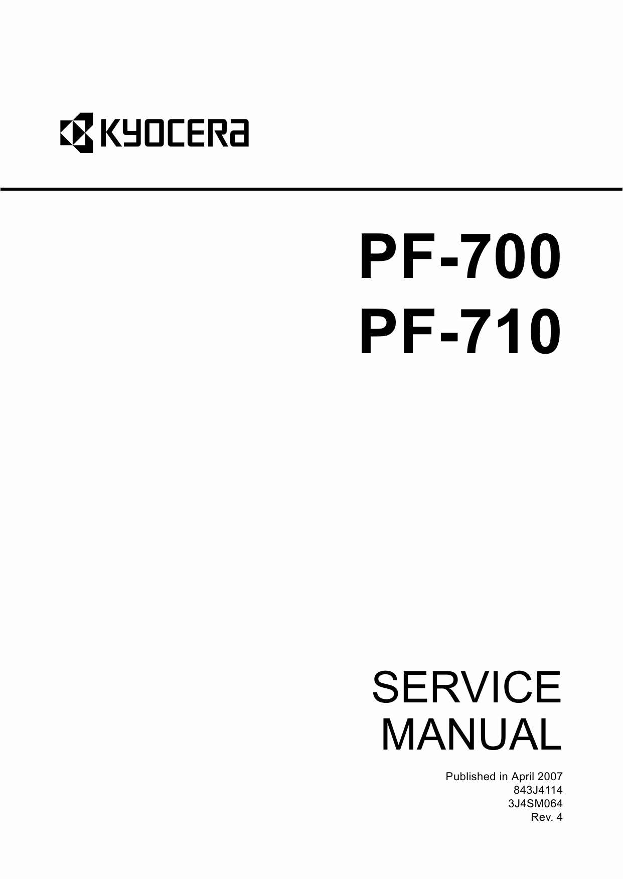 KYOCERA Options Paper-Feeder-PF-700 710 KM-C2525E C3225E C3232E C4035E Service Manual-1